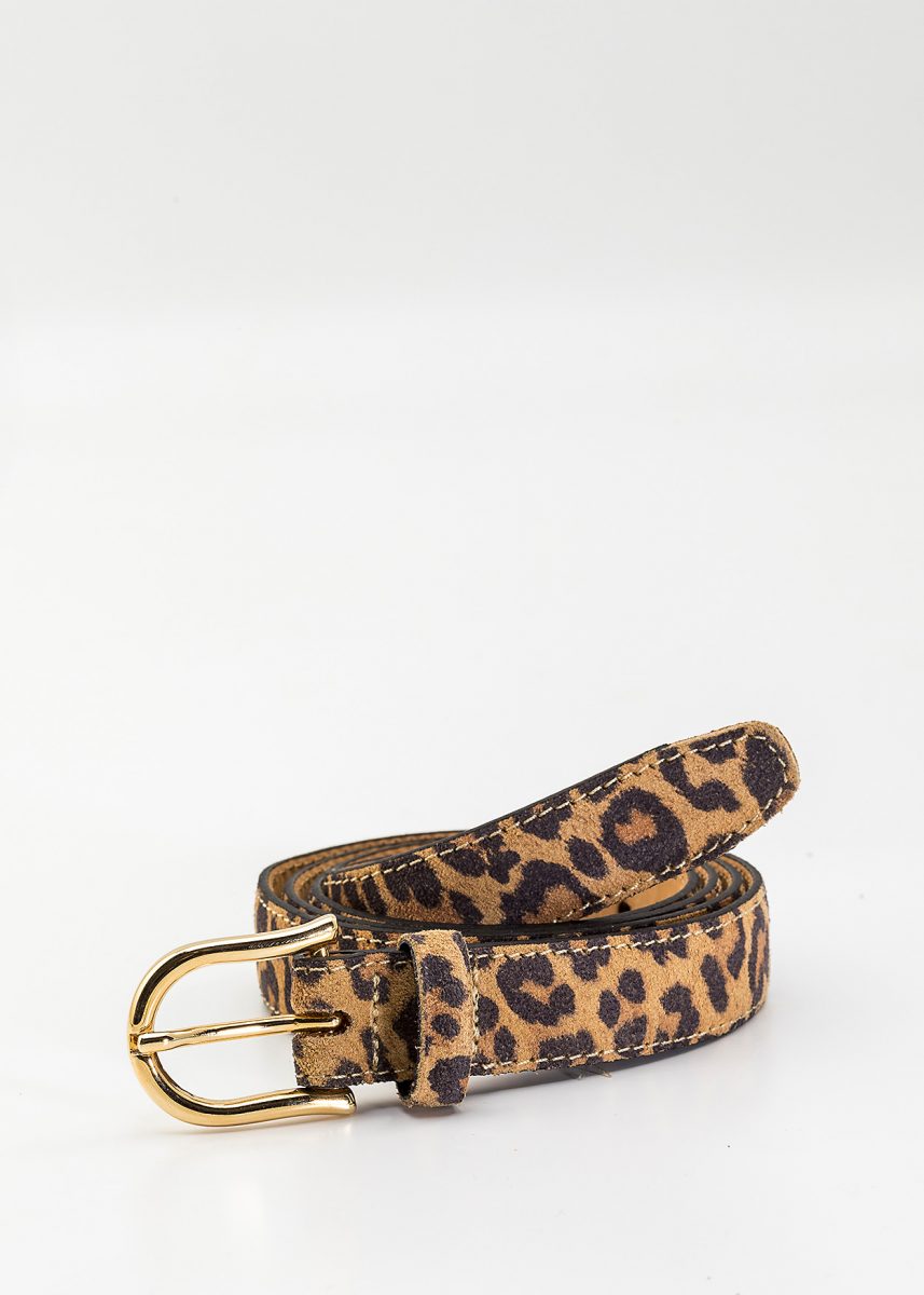 Cinturón Libertia estampado leopardo