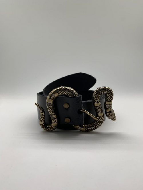 Cinturón de serpiente en negro