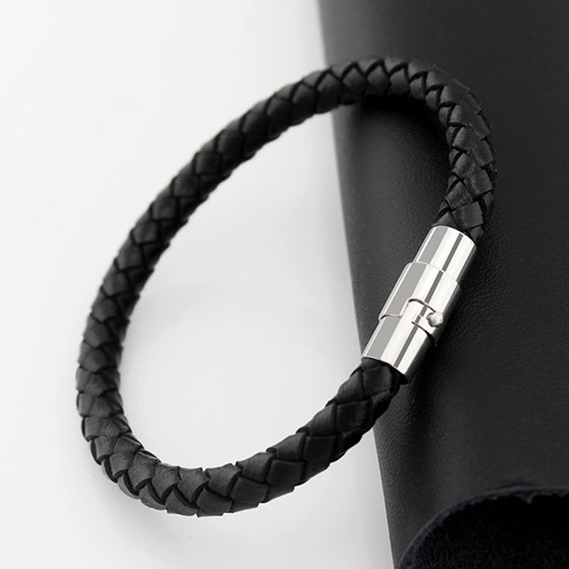 Pulsera piel negra